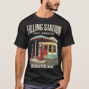 T-shirt Station-service Vintage Américain Rétro 7