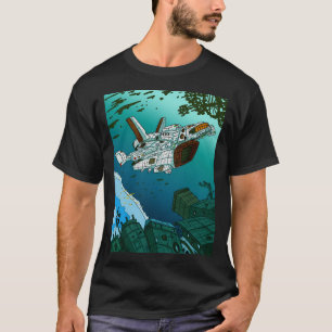T-shirt Station Spatiale Orbital Et Navire Étoile. Fleet W