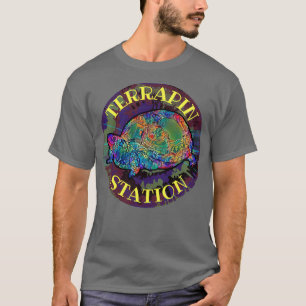 T-shirt Station Terrapin Trippy Rétro Turtle à la nuit 1