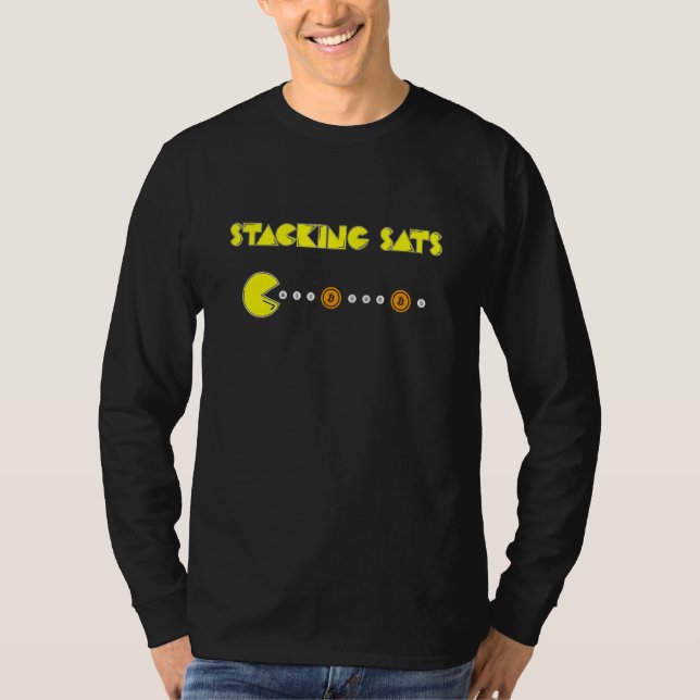 T-shirt Stationnement Sats Bitcoin Crypto Devise Btc (Devant)