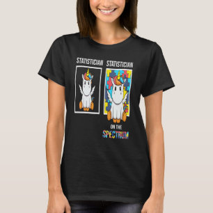 T-shirt Statisticien Personnes Avec Autisme Puzzle Licorne