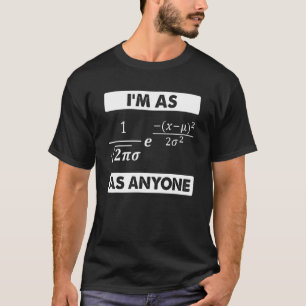 T-shirt Statistiques Math Scientifique Distribution normal