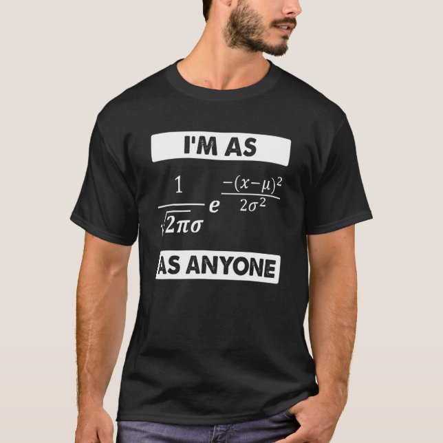 T-shirt Statistiques Math Scientifique Distribution normal (Devant)