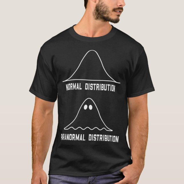 T-shirt Statistiques mathématiques Distribution normale no (Devant)