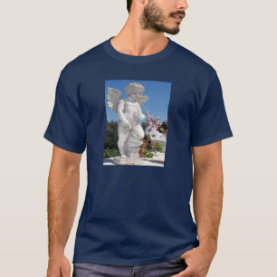 T-shirt Statue Ange En Bleu Marine