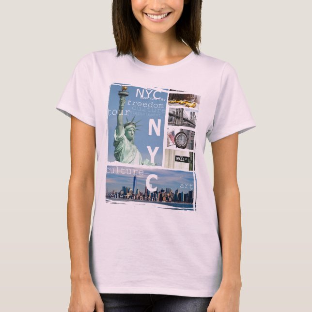 T-shirt Statue branchée New York City Manhattan Nyc Libert (Devant)