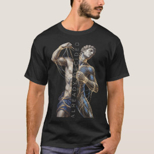 T-shirt Statue Classique Art Cyberpunk Fil de Fer