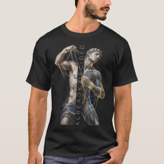 T-shirt Statue Classique Art Cyberpunk Fil de Fer