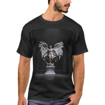 Statue d'ange déchu sombre\T-Shirt de cathédrale g
