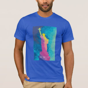 T-shirt Statue d'aquarelle de la liberté