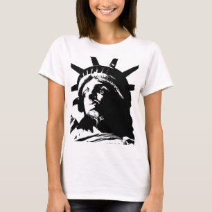 T-shirt Statue d'art de bruit de la liberté noire et