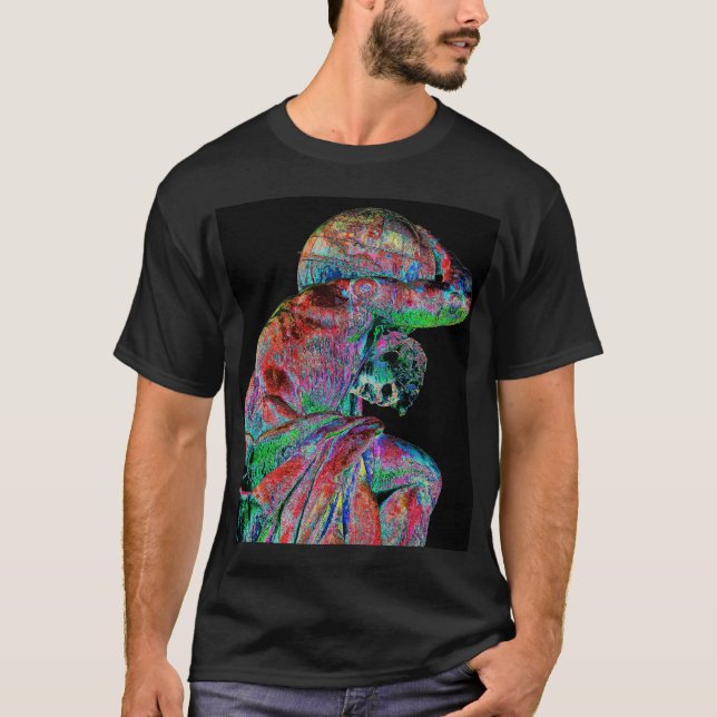 T-shirt Statue de Bismarck, Berlin, atlas grec de Dieu, (Devant)