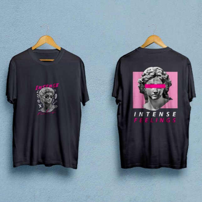 T-shirt Statue de David avec lunettes sentiments intenses (Créateur téléchargé)