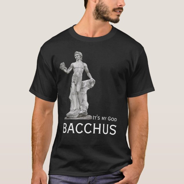 T-shirt Statue de Dieu Bacchus (Devant)