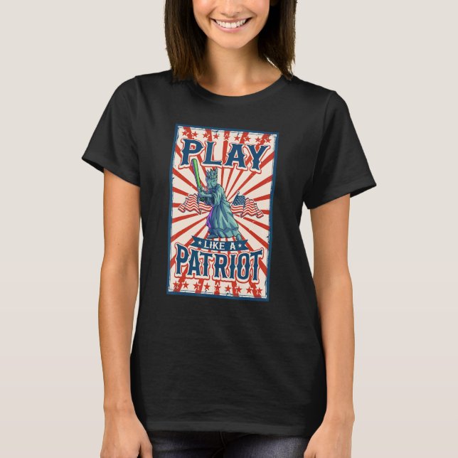 T-shirt Statue De La Liberté 4 juillet Femmes Hommes Améri (Devant)