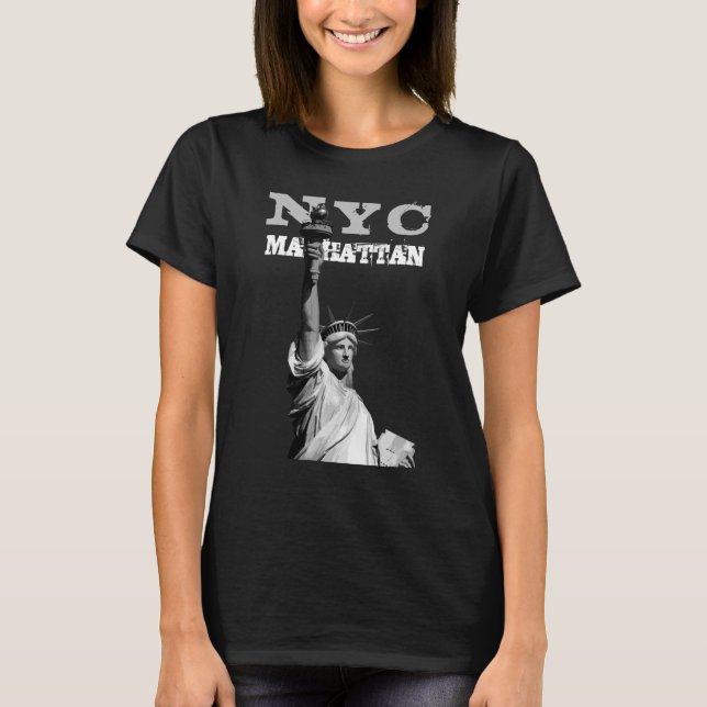 T-shirt Statue de la Liberté à double face Manhattan Femme (Devant)