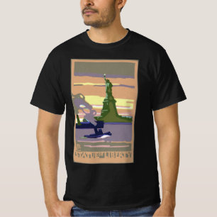 T-shirt Statue de la Liberté à New York City, Voyage Vinta