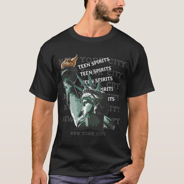 T-shirt Statue de la Liberté Ado Spirit de New York (Devant)