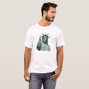 T-shirt Statue de la Liberté avec autocollant d'élection