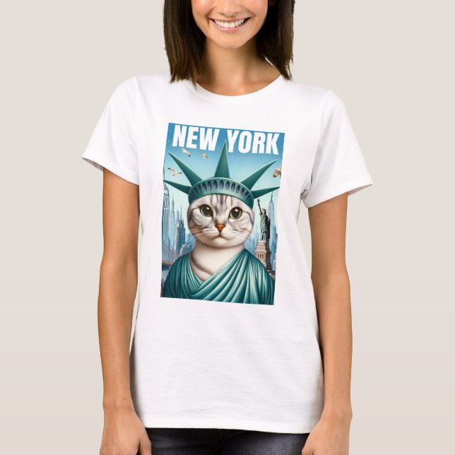 T-shirt Statue de la Liberté de New York - Amusant (Devant)