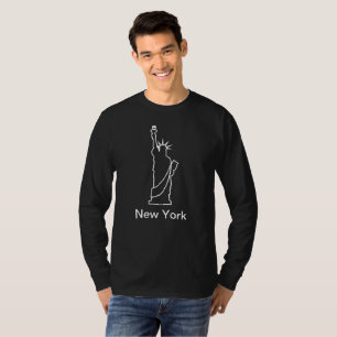 T-shirt Statue de la Liberté de New York Blanc moderne