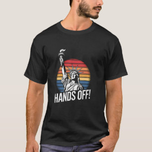T-shirt Statue de la Liberté de Résistance Hands Off Rétro