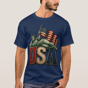 T-shirt Statue de la Liberté drapeau américain patriotique
