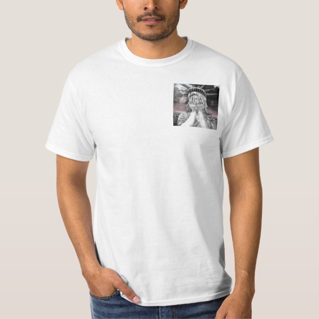 T-shirt Statue de la liberté honteuse (Devant)