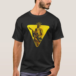 T-shirt Statue de la Liberté jouant de la guitare basse él