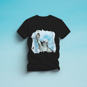 T-shirt Statue de la Liberté New York - Aquarelle Vintage