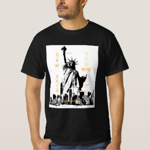 T-shirt Statue De La Liberté Nyc New York Manhattan Mens