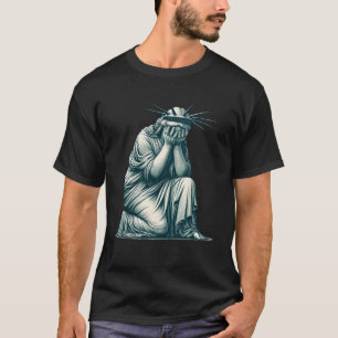 T-shirt Statue de la Liberté pleurant Parodie A