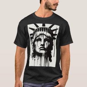 T-shirt Statue De La Liberté Rendu Artistique Lady Libert