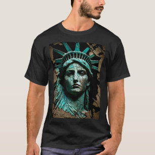 T-shirt Statue De La Liberté Rendu Artistique Lady Libert