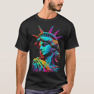 T-shirt Statue de la Liberté Souvenir Peinture Art New Yor