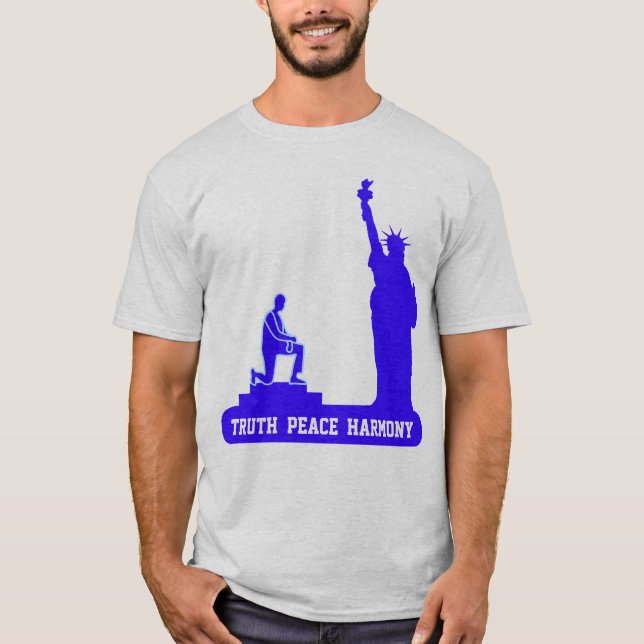 T-shirt Statue de la Liberté, vérité paix & harmonie (Devant)