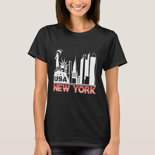 T-shirt Statue de Liberty Buildin (Devant)