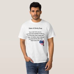 T-shirt Statue de poème de liberté