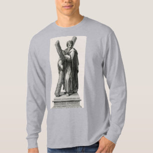 T-shirt Statue de Saint André Apôtre avec croix