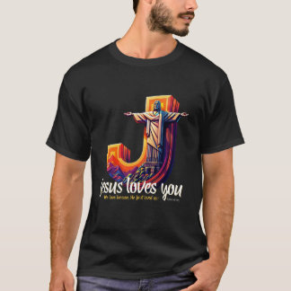 T-shirt statue du Christ Rédempteur debout dans un J