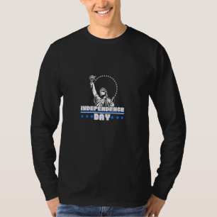 T-shirt Statue Liberty America Drapeau 1776 4 Juillet Indé