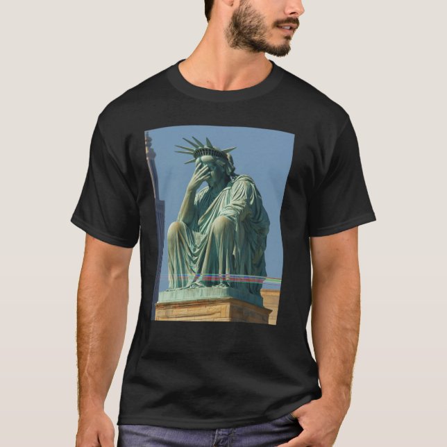 T-shirt Statue of Liberty Facepalm (Devant)