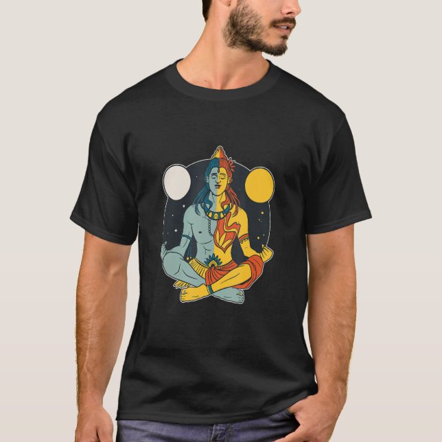 T-shirt Statue Shiva du Seigneur hindou Méditation Divine  (Devant)