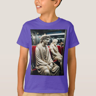 T-shirt Statues en transit : Un voyage dans le temps
