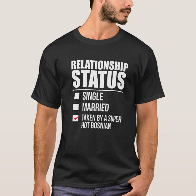 T-shirt Statut Relatif Pris Par Hot Bosnian Pride Bos (Devant)