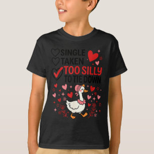 T-shirt Statut romantique de l'oie idiote drôle de vie amo