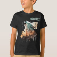 "Stay Wild" Howling Wolf Personnalisable Boy's