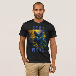 T-shirt "Stay Woke" oeil brillant