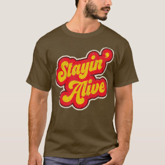 T-shirt Stayin Alive Vintage 1970 Retro