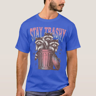 T-shirt Stayrashy Raccoon retro retro girl